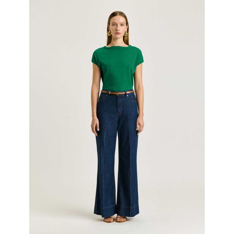 Veronika Maine Slash Neck Cap Sleeve Knit image number 7